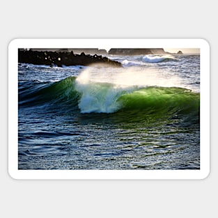 Green Pacific Wave Sticker
